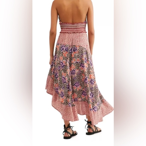 Free People Intimately Floral Print Gabriela Halter Boho Midi Dress Small SP - Picture 2 of 10